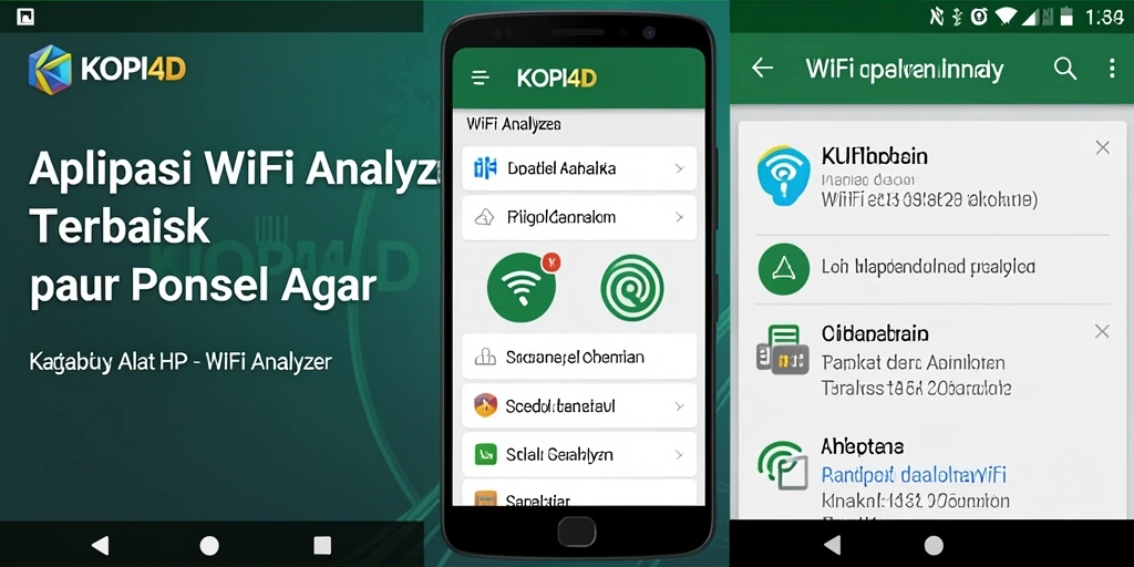 Antarmuka KOPI4D menampilkan analisis jaringan WiFi secara real-time.