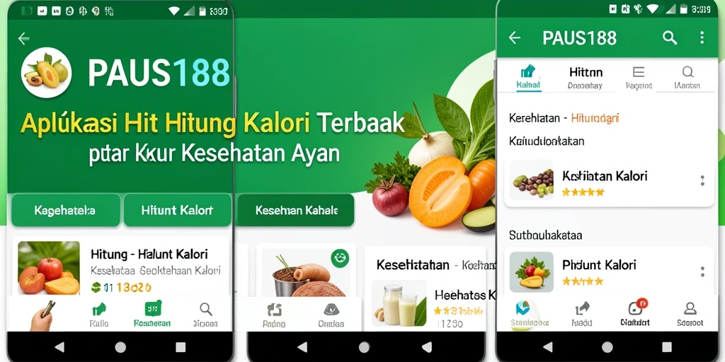 Tampilan antarmuka aplikasi PAUS188 yang intuitif untuk menghitung kalori.